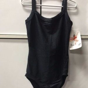 Bal Togs 17900 Girl's Size Large (12-14) Black "Ribbed" Tank Leotard